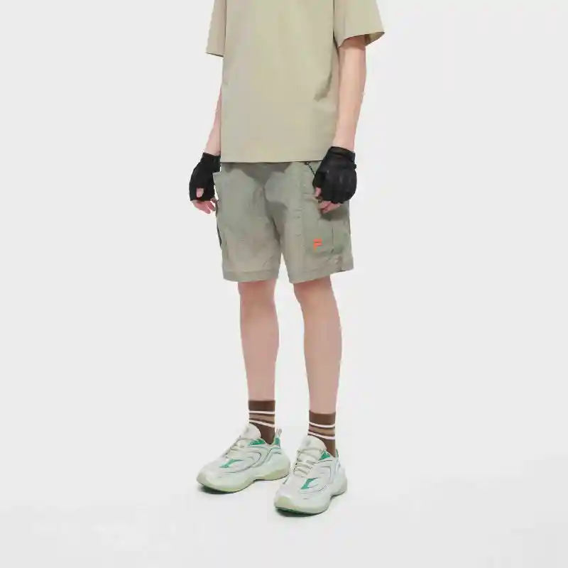 FILA FUSION Casual Shorts Men's Feather Gray green-3