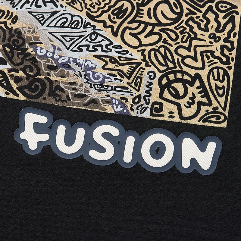 FILA FUSION x MR.DOODLE T Shirt Unisex Black-6