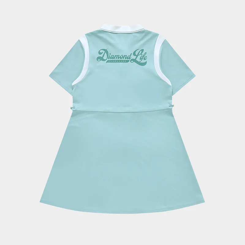 FILA FUSION Short Sleeved Dress Women's Clear Lake Blue-1