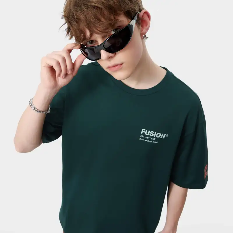 FILA FUSION T Shirt Unisex Western Yellow Pine Green-4