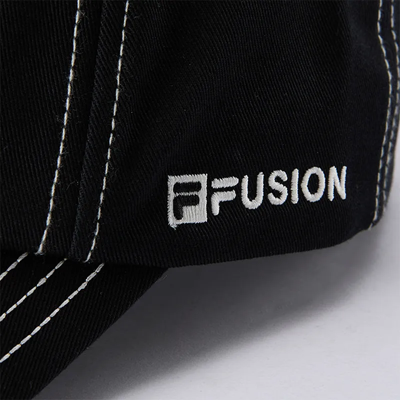 FILA FUSION Cotton Baseball Caps Unisex Black-4