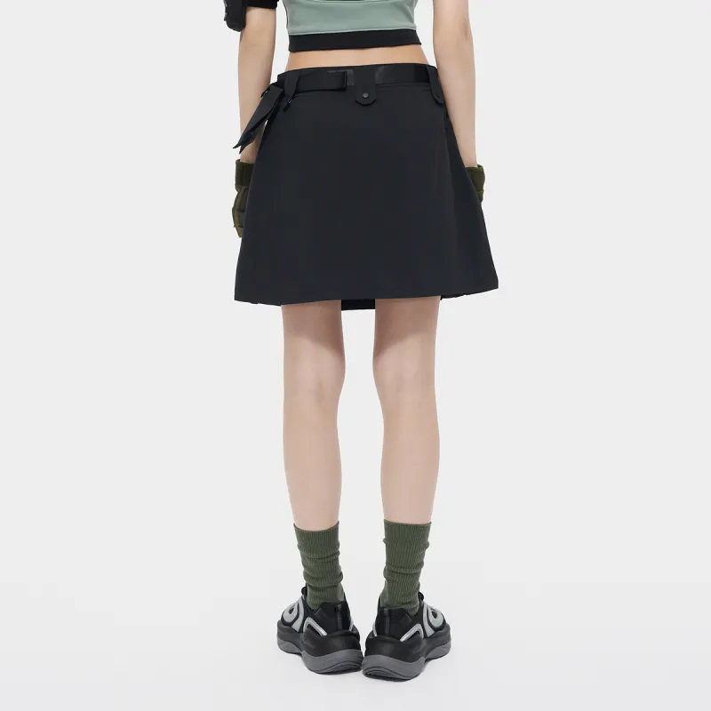 FILA FUSION SS24 Casual Short Skirts Women's Jet Black-2