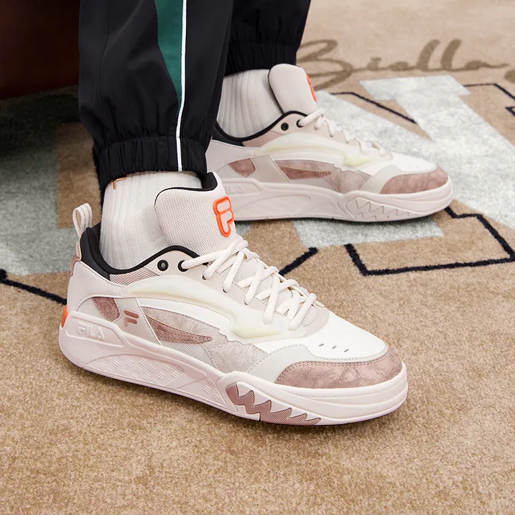 FILA FUSION Sport Vintage Basketball Shoes 'White Brown'-5