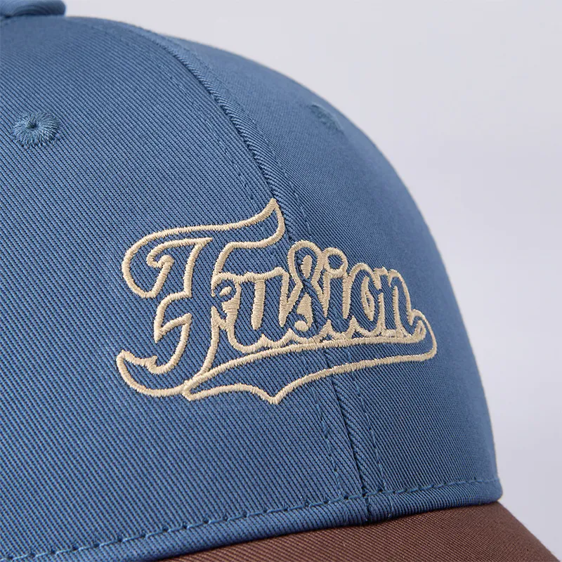 FILA FUSION Cotton Baseball Caps Unisex Copenhagen Blue/Mary Brown-4