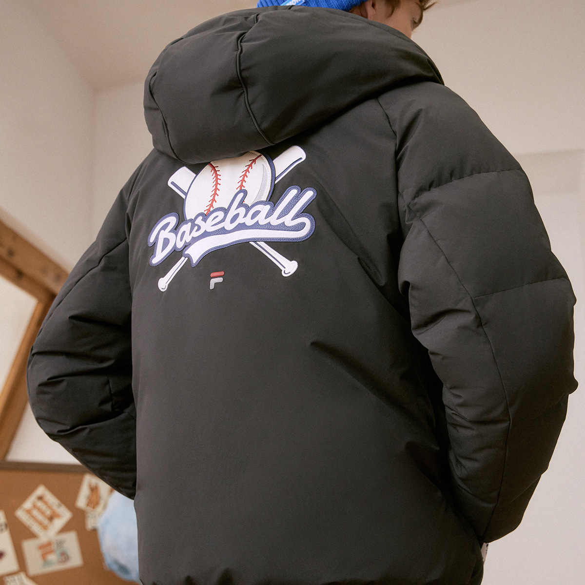 FILA FUSION QR Down Jackets Men Jet Black - POIZON