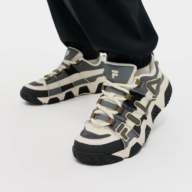 FILA FUSION Barricade Basketball Shoes Men Low Top Rusty Gray/Antique White-6