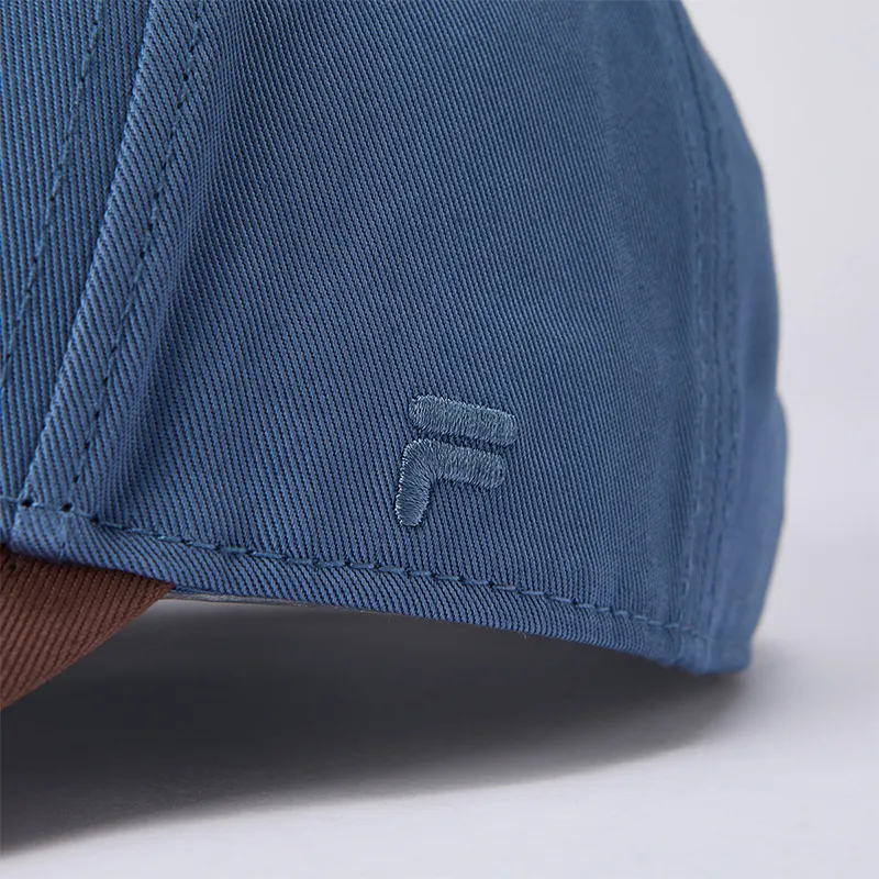 FILA FUSION Cotton Baseball Caps Unisex Copenhagen Blue/Mary Brown-3