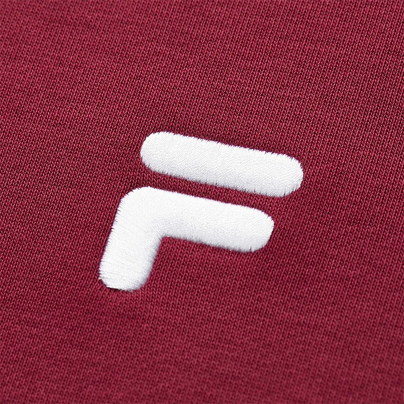 FILA FUSION FOB Series Pullover Sweatshirt Unisex Burgundy With A Hint Of Milk-4