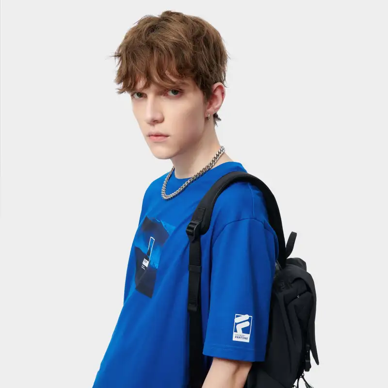 FILA FUSION T Shirt Unisex Distant Blue-5