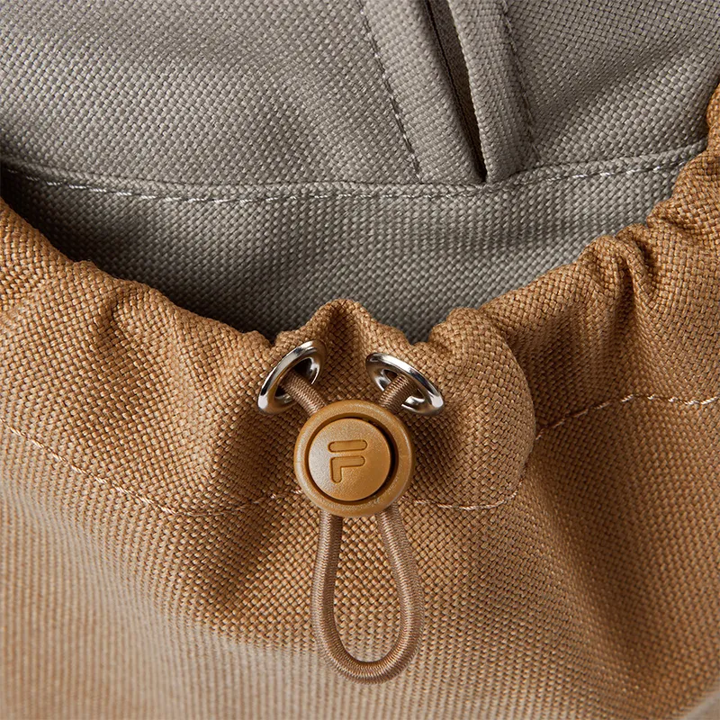 FILA FUSION MR.DOODLE Collaboration Fabric Backpack Extra Small Unisex Gray Brown Khaki-5