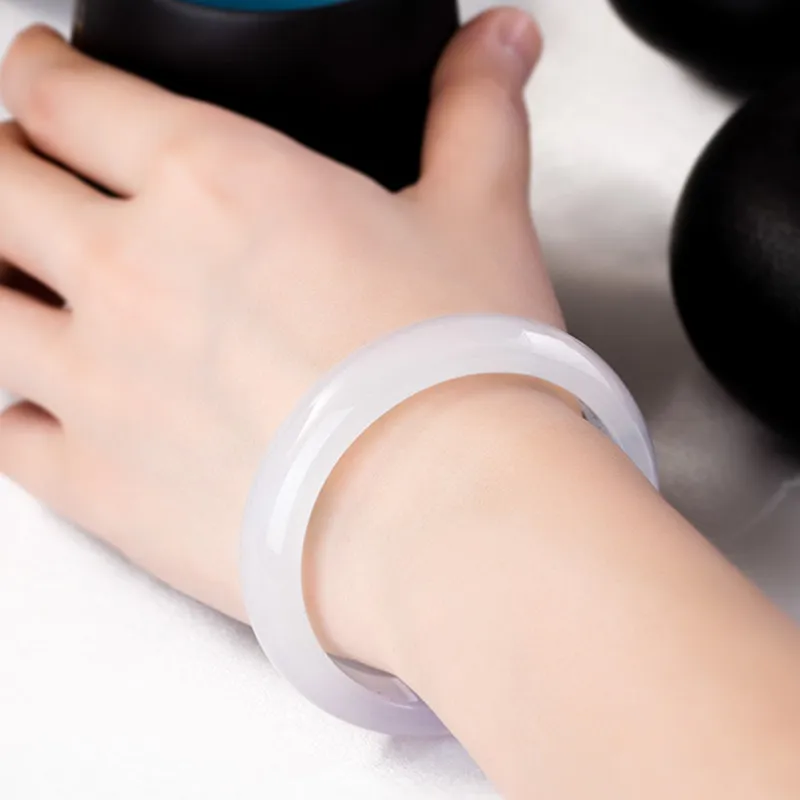 Qing Yi Chalcedony Jade Bangles Women's-1