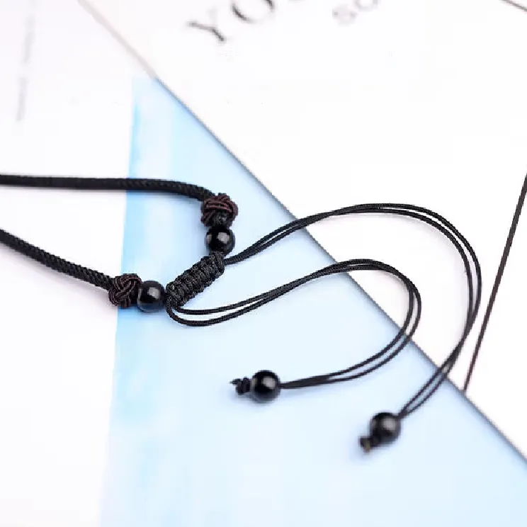 Qing Yi Obsidian Necklaces Unisex-6