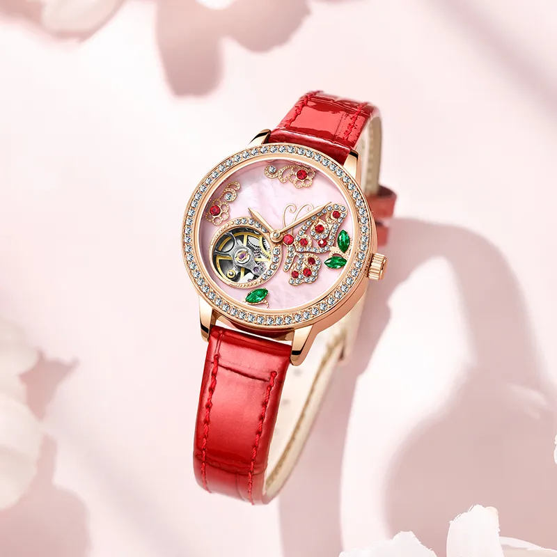 JONNY MOORE Automatic Mechanical Movement Watch Women's Watch Mother-of-Pearl Color Watch Dial J1631GL-4-1