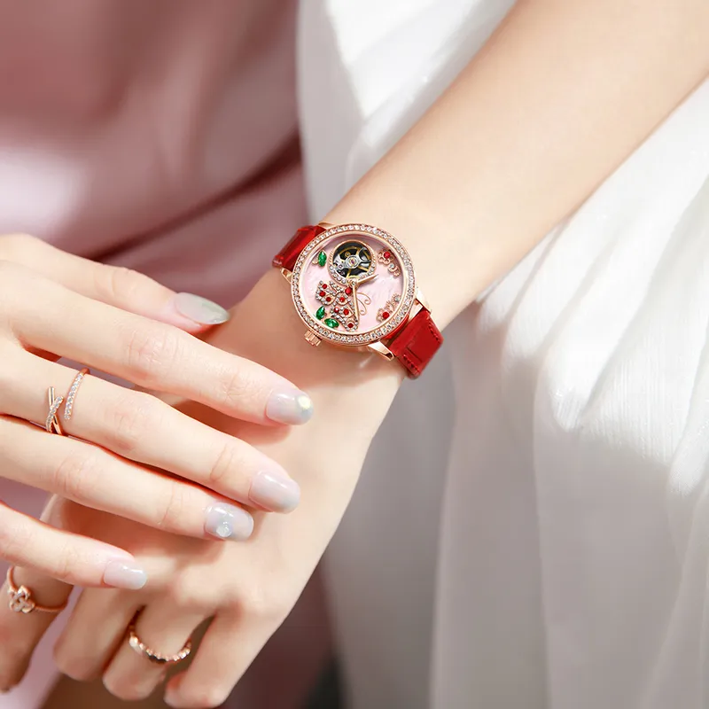 JONNY MOORE Automatic Mechanical Movement Watch Women's Watch Mother-of-Pearl Color Watch Dial J1631GL-4-3