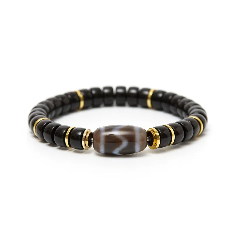 Bluish Reverie Coconut Shell Beads Bracelets Unisex-2