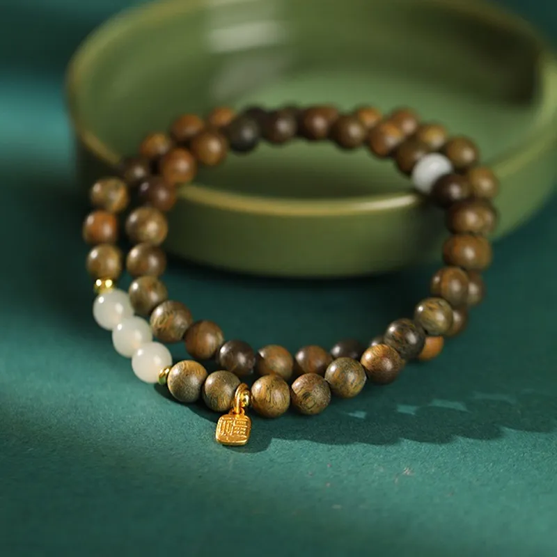 Bluish Reverie Green Sandalwood Bracelets Unisex-4