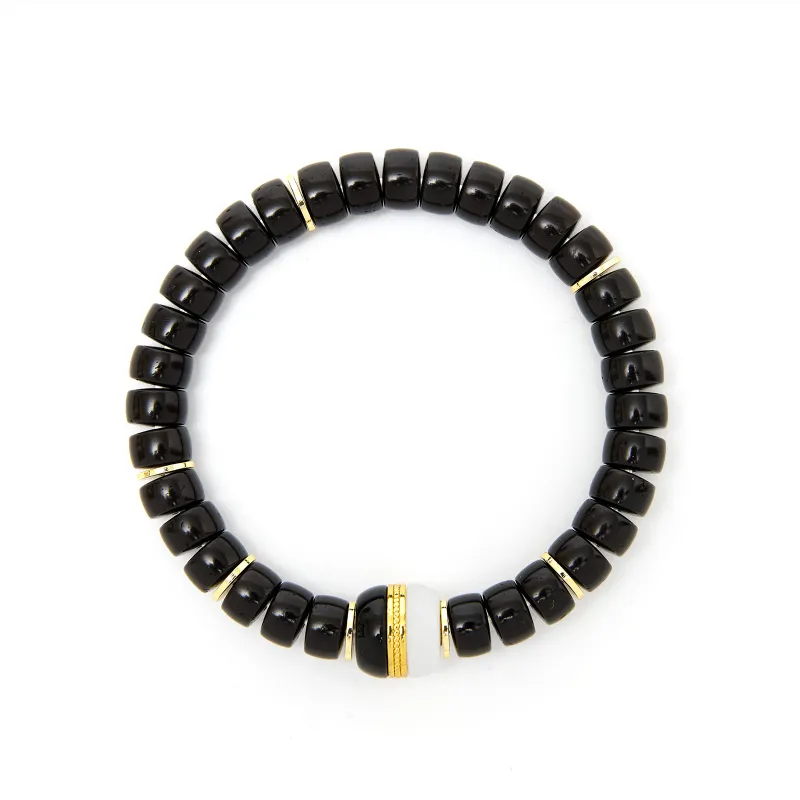 Bluish Reverie Coconut Shell Beads Bracelets Unisex-3