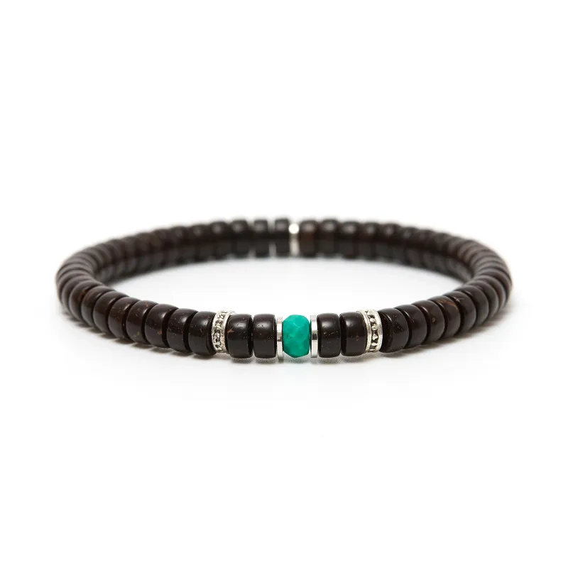 Bluish Reverie Coconut Shell Beads Bracelets Unisex-1