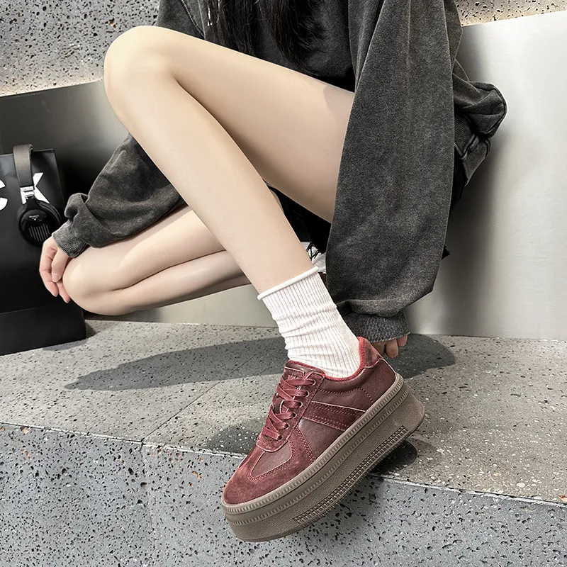 MEIZUSHENGHUI German Army Trainers Cushioning Skateboard Shoes Women's-5