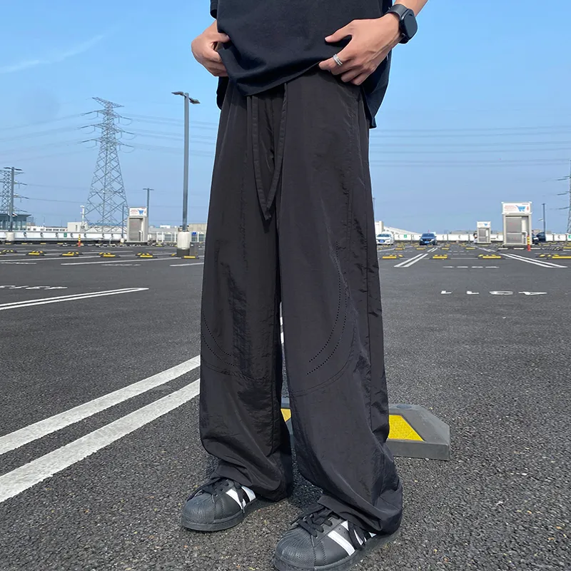TESTUNG Casual Pants Unisex Black-10
