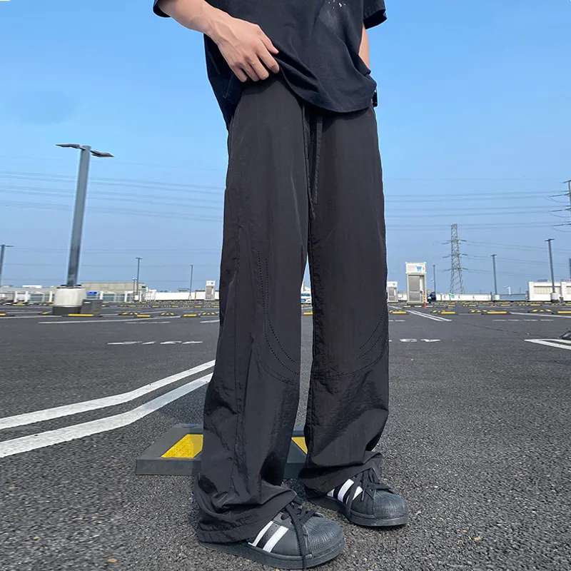 TESTUNG Casual Pants Unisex Black-17