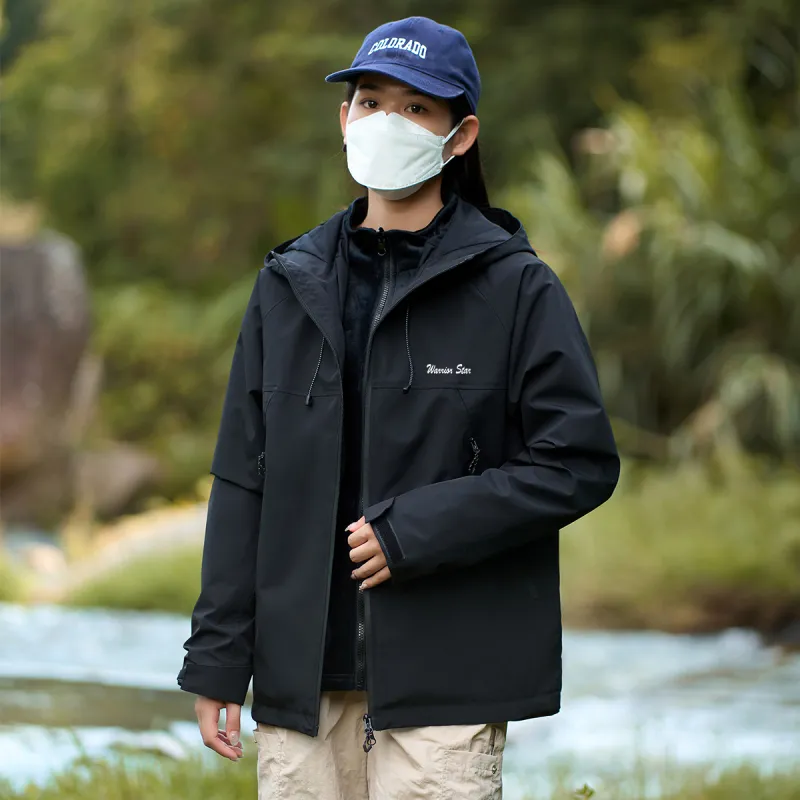 Warrior Lace Up Waterproof And Windproof Windbreaker Jacket Unisex-56