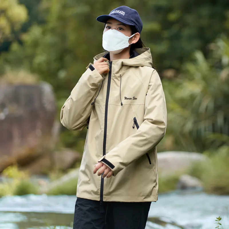 Warrior Lace Up Waterproof And Windproof Windbreaker Jacket Unisex-74