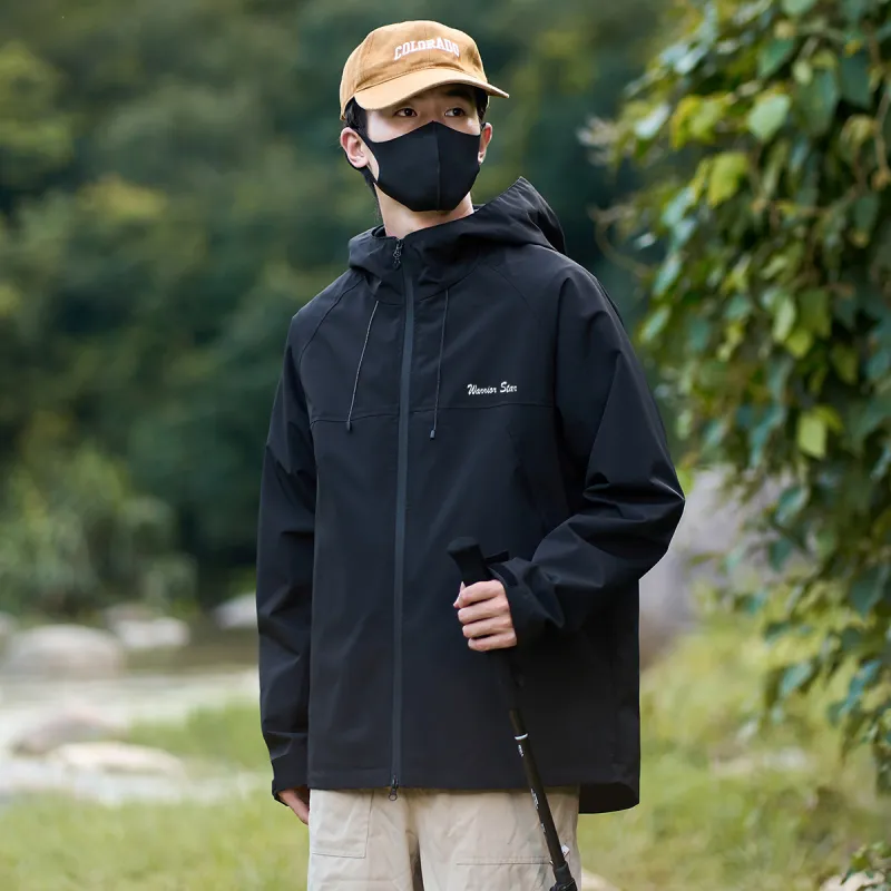 Warrior Lace Up Waterproof And Windproof Windbreaker Jacket Unisex-14