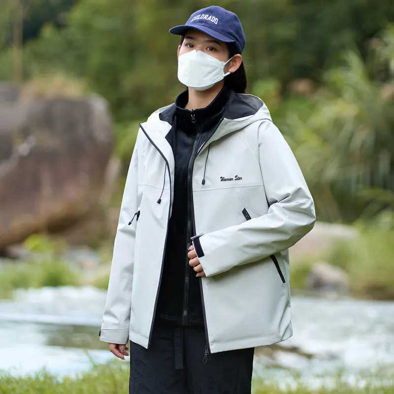 Warrior Lace Up Waterproof And Windproof Windbreaker Jacket Unisex-63