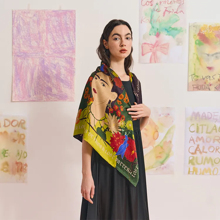 LOST PATTERN Silk Scarves Unisex-1