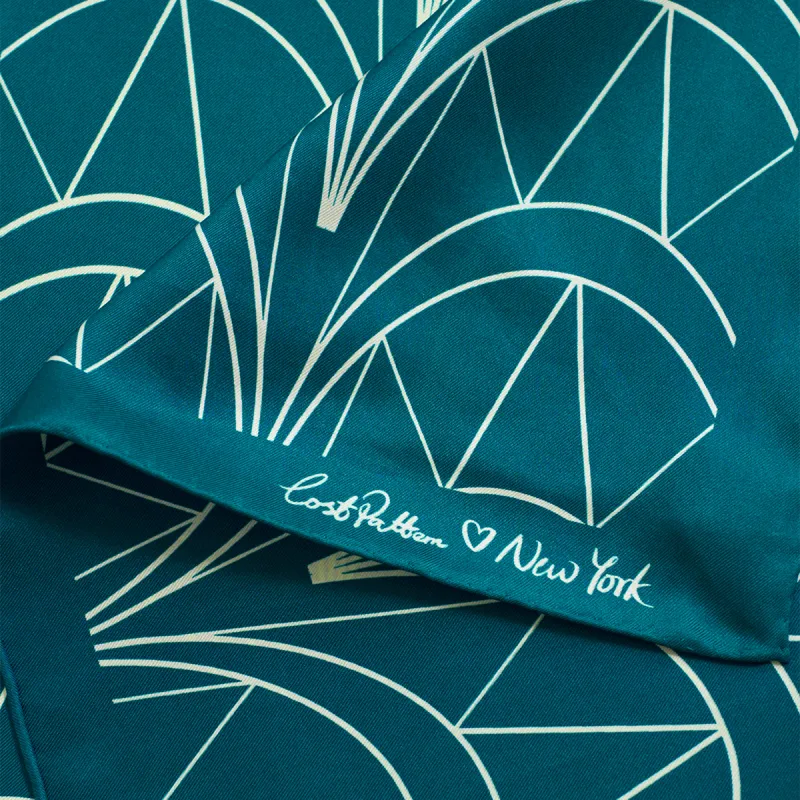 LOST PATTERN Mulberry Silk Scarves Unisex-7