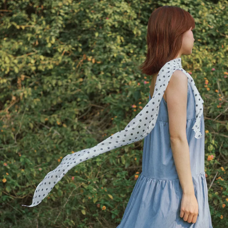 LOST PATTERN Mulberry Silk Scarves Women's-14