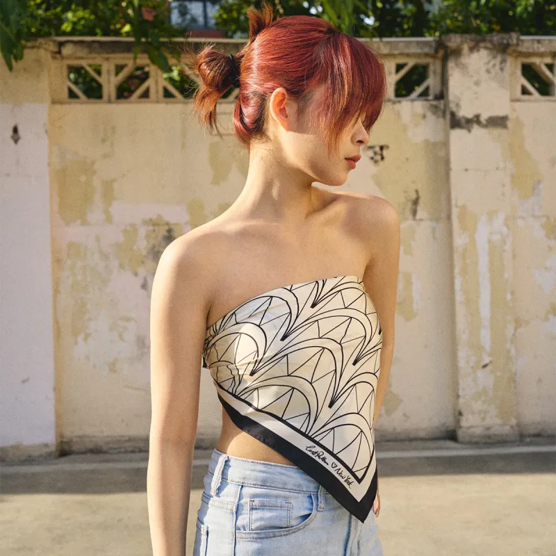 LOST PATTERN Mulberry Silk Scarves Unisex-4