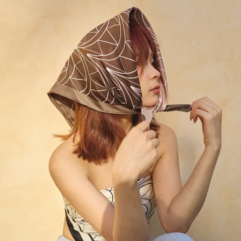 LOST PATTERN Mulberry Silk Scarves Unisex-10