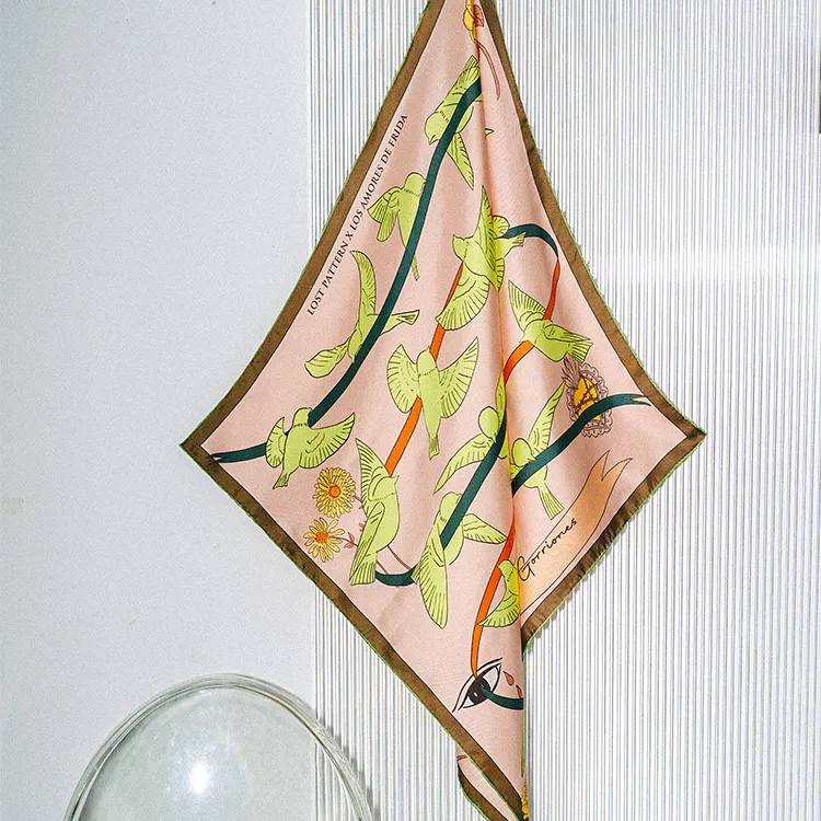 LOST PATTERN Silk Scarves Unisex-3