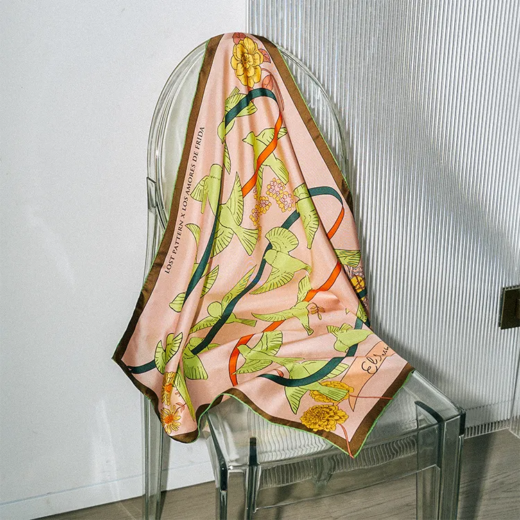 LOST PATTERN Silk Scarves Unisex-2