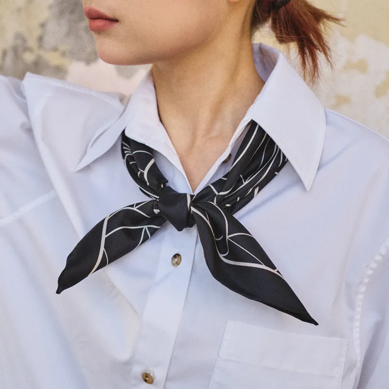 LOST PATTERN Mulberry Silk Scarves Unisex-1
