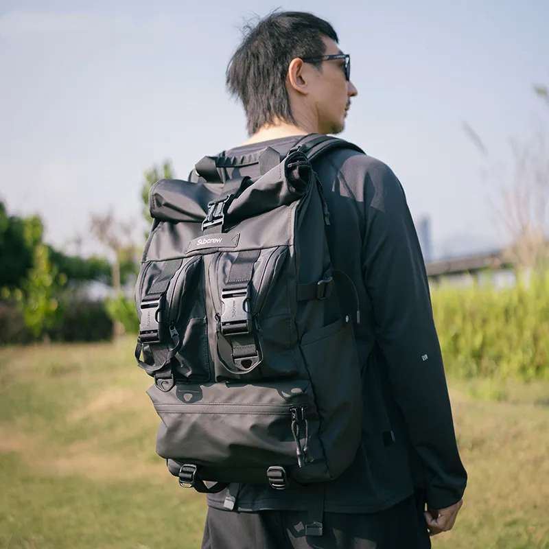 Subcrew Polyester Backpack Tubas Unisex Black-1