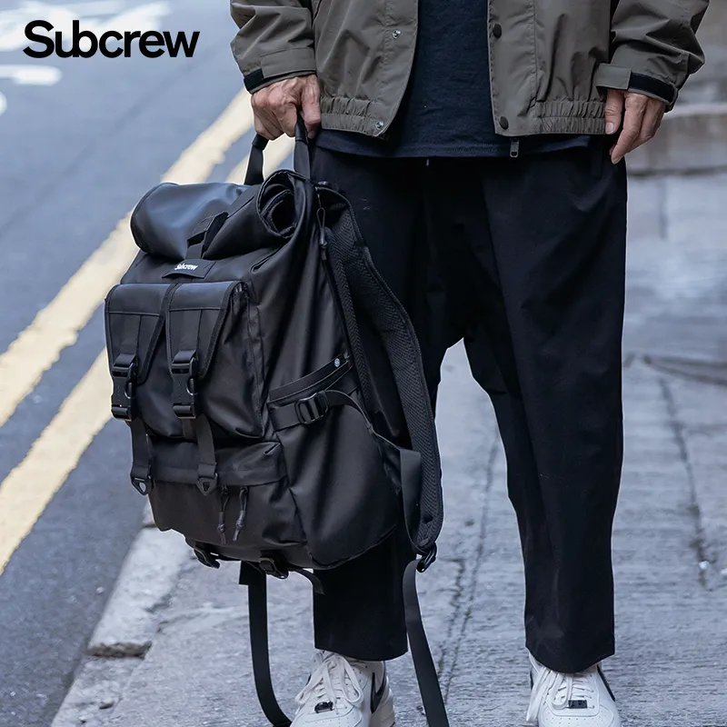 Subcrew Polyester Backpack Unisex Black-3