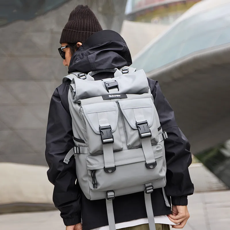 Subcrew Polyester Backpack Unisex Black-7