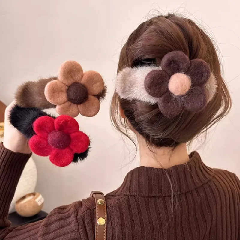 PIARA Resin Felt Hair Clips Women's-7