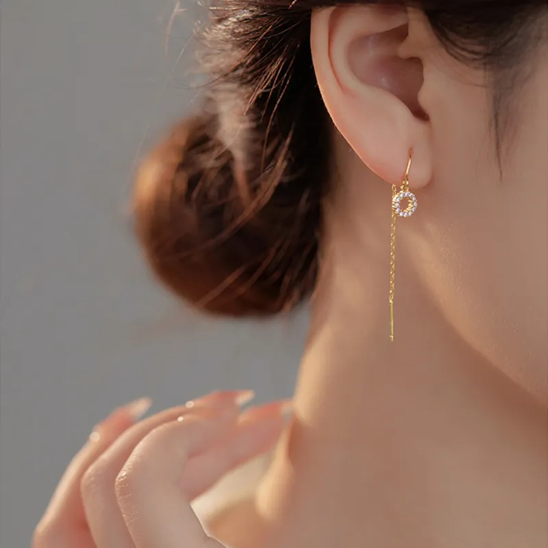 PIARA 925 Sterling Silver Drop Earrings Women's-4
