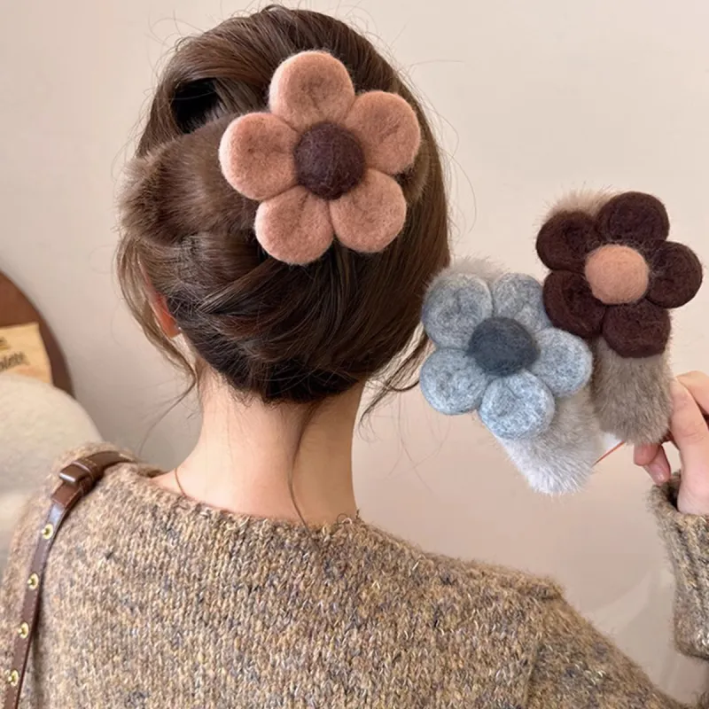 PIARA Resin Felt Hair Clips Women's-2