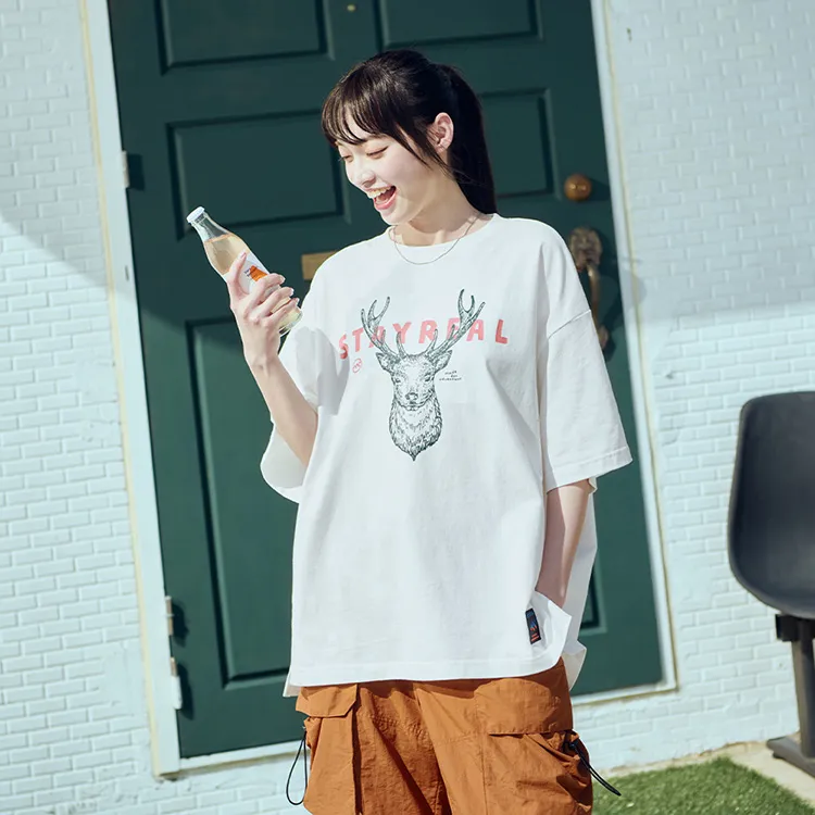 STAYREAL Crew Neck Short-Sleeved T-Shirts Unisex-15