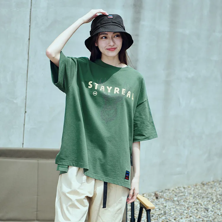 STAYREAL Crew Neck Short-Sleeved T-Shirts Unisex-24