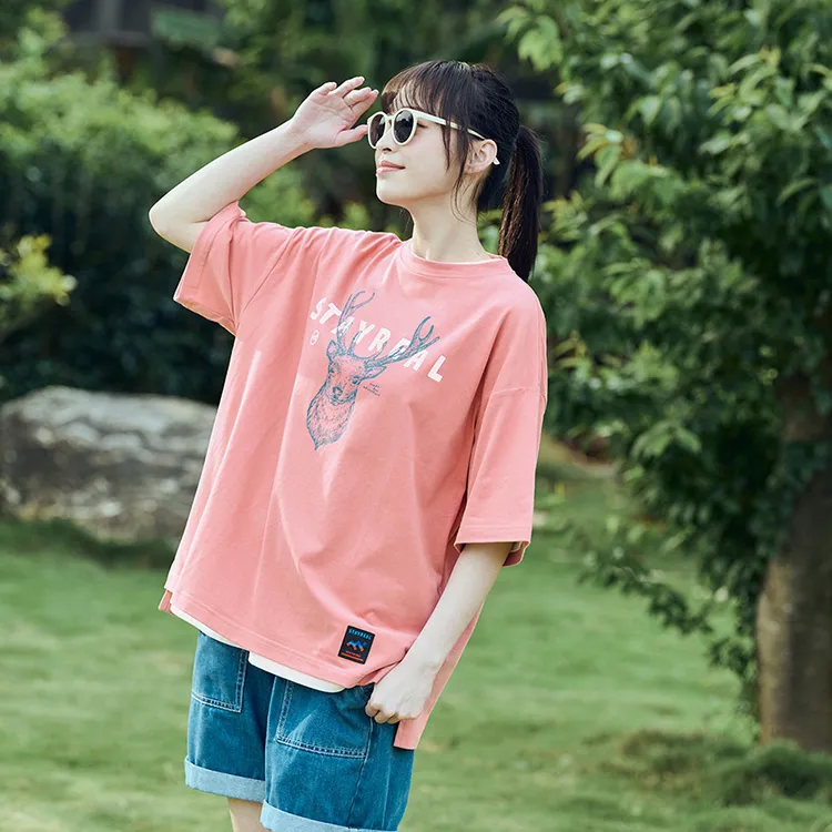 STAYREAL Crew Neck Short-Sleeved T-Shirts Unisex-2
