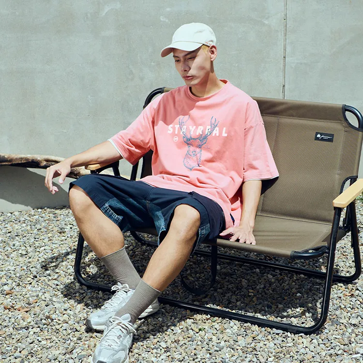 STAYREAL Crew Neck Short-Sleeved T-Shirts Unisex-5