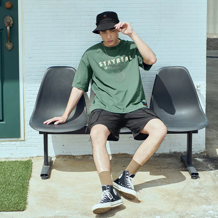 STAYREAL Crew Neck Short-Sleeved T-Shirts Unisex-22