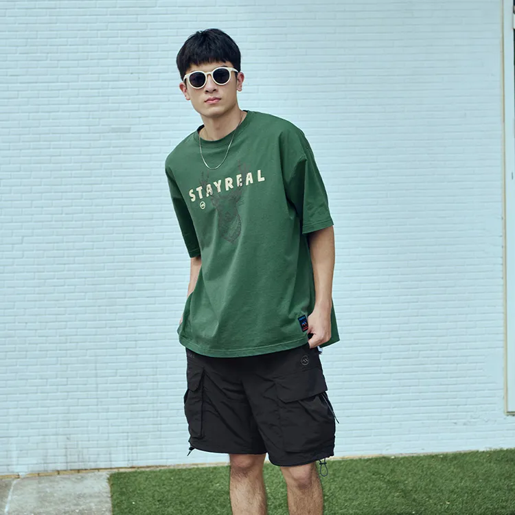 STAYREAL Crew Neck Short-Sleeved T-Shirts Unisex-21