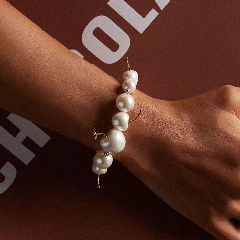 HEFANG S925 Silver Cream Cherry Bracelet Women's-2